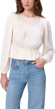 Paige Gansevoort Peplum Top in Antique White at Nordstrom, Size X-Large