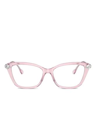 Swarovski Occhiali cat-eye con decorazione - Argento