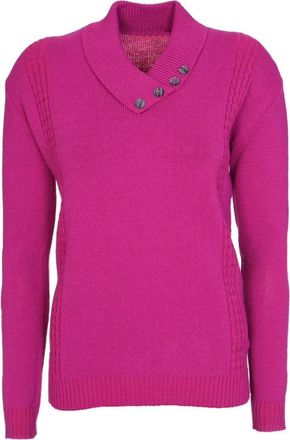 Generic Ladies 4 Button Shawn Collar V Knitted Jumper, Womens Pull Over Soft Warm Lightweight Winter Sweatshirt, Casual Dailywear Plain Long Sleeve Top Sweate