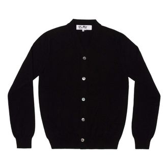 Comme Des Gar&ccedil;ons FW25 x Invader Double Pixel Heart Cardigan Black AZ-N088-051-1