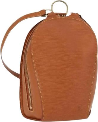 Louis Vuitton Pre-owned Vintage Rugzak - Dames - Vintage Rugzakken - Bruin - ONE Size - Leer - Vintage