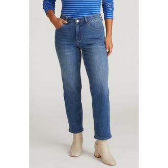 Universal Standard Seine Straight Leg Jeans in Anzio Blue at Nordstrom, Size 20W