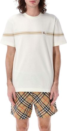 Burberry White Logo Crewneck T-Shirt
