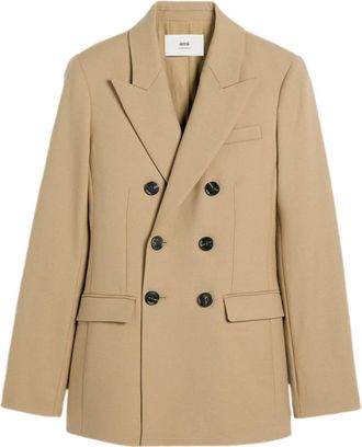 Ami double-breasted blazer - women - Wool - 36 - Neutrals