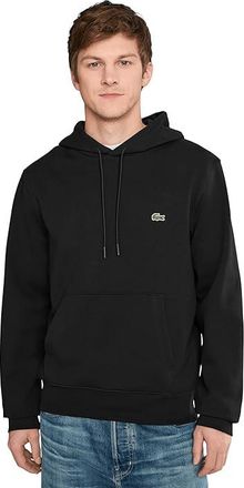 Lacoste Cotton Fleece Hoodie Mens Sweatshirt Black : 7 (2XL)