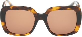 Abercrombie & Fitch 55mm Square Sunglasses in Dark Havana /Brown at Nordstrom