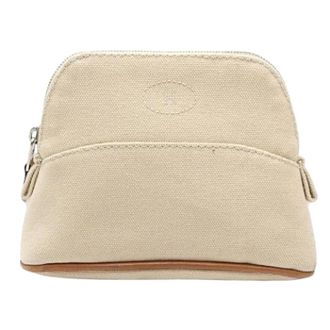 Herm&egrave;s Pre-owned Pouch - Dames - Pre-owned - Beige - Maat: ONE Size Katoen