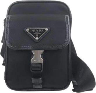 Prada Pre-owned Nylon Telefoonhoesje - Dames - Vintage Schoudertas - Zwart - ONE Size - Nylon - Vintage