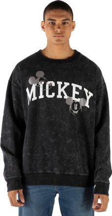Disney Mickey Mouse Pullover Sweatshirt in Mickey Charcoal Wash at Nordstrom, Size Xx-Large
