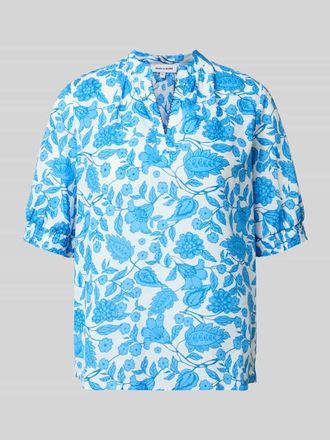 More & More Bluse mit elastischen &Auml;rmelabschl&uuml;ssen in Ocean, Gr&ouml;&szlig;e 34