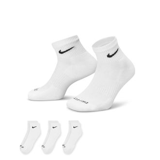Nike Mens Everyday Plus Cushioned Training Ankle Socks (3 Pairs) in White | SX6890-100