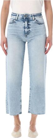 Icon Denim Los Angeles Jill Straight-Leg Jeans - Dames - Cropped Jeans - Blauw - W28 - Katoen - Jeans