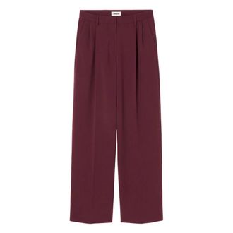 Zenggi Zenggi, Broeken, Dames, Rood, S, Bordeaux Broek Stijlvol Model