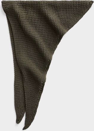 Simons Womens Openwork knit triangular scarf