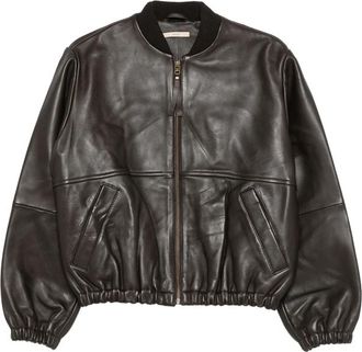 Sessun Leather Bomber Jacket