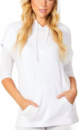 French Kyss Hooded Tunic Top In White