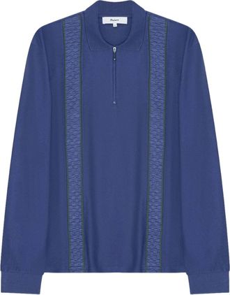 Palmes Poloshirt met rits - Blauw