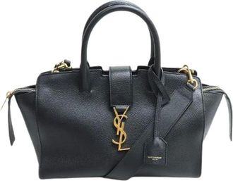 Saint Laurent Pre-owned Handbags, female, Black, Size: ONE SIZE Pre-owned Leather Handbag