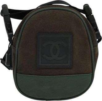 Chanel Sport Line Brown Canvas Shoulder Bag (Pre-Owned)