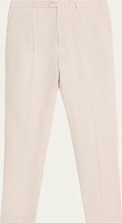 Brunello Cucinelli Mens Wool Straight-Leg Pleated Pants