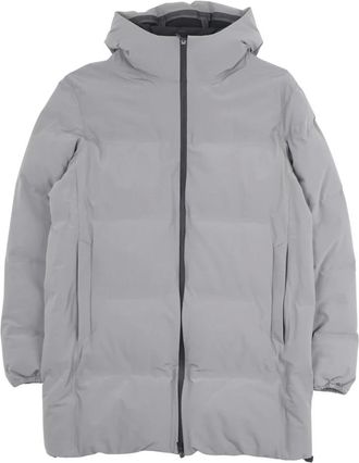 Herno Winter Jackets, male, Gray, Size: M Long Laminar Down Jacket