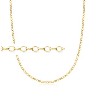 Ross-Simons Italian 3.3mm 18kt Gold Over Sterling Rolo-Link Necklace