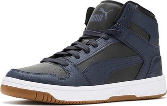 Puma Rebound Layup Rcl Mid Shoes Mens Shoes Puma Black/New Navy/Puma White : 7.5 D - Medium, Faux Leather