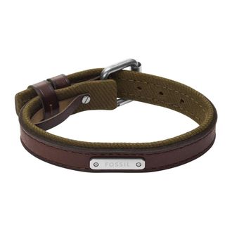 Fossil Heren, Accessoires, Grijs, Maat: ONE Size Leer