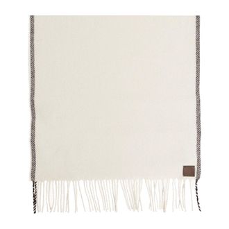 Eleventy Silky Scarves, male, Beige, Size: ONE SIZE Fringed Scarf