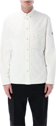 Moncler Heren, Overhemden, Wit, Maat: XL Katoen