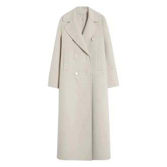 Max Mara Double-Breasted Coats, female, Blue, Size: M Buttoned Coat