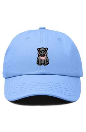 Dalix Hippo Embroidered Adjustable Hat in Light Blue at Nordstrom
