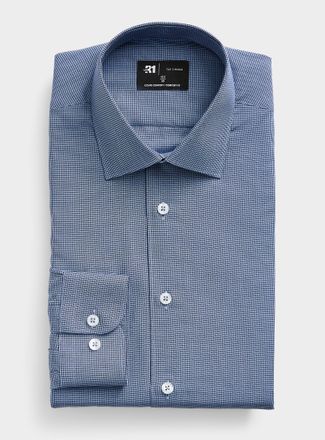 Le 31 Mens Mini-houndstooth shirt Comfort fit