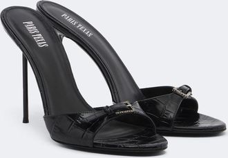 PARIS TEXAS Mules Lidia de charol grabado