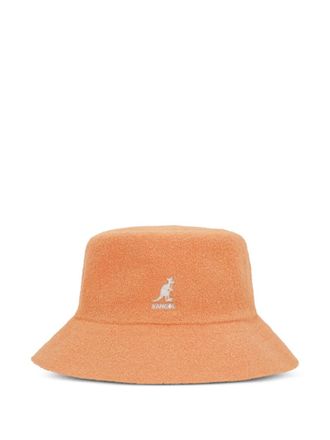 Kangol logo-embroidery bucket hat - women - Fabric - M - Orange