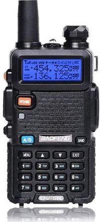 OEM Walkie Uv5r Vhf Uhf Fm Con Radio De Banda Dual, Color Negro (1 Unidad), Bater&iacute;a De Iones De Litio De 1800 Mah