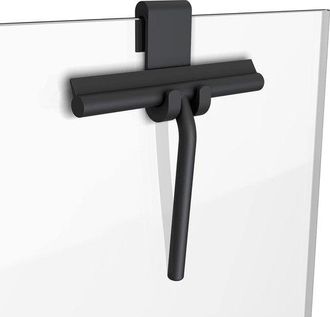 OEM Escobilla De Ducha Con Gancho, Escobilla De Silicona Para Ventanas, Escobilla De Ducha Puertas Cristal, Escobilla Ventanas (8,25 Pulgadas, Negra)
