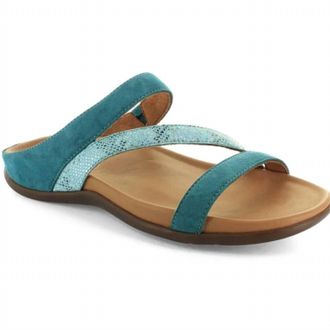 Strive Footwear Womens Trio Ii Strappy Sandals In Turquoise/snake