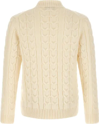 Zanone Braided Cable Knit Sweater - Cream