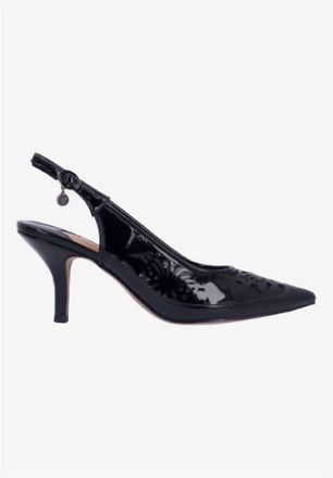 J. Rene&eacute; Womens Vanani Sling Back Pumps In Black Patent/mesh