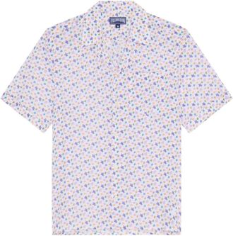 Vilebrequin Mens Micro Ronde Des Tortues Shirt White Organic Cotton