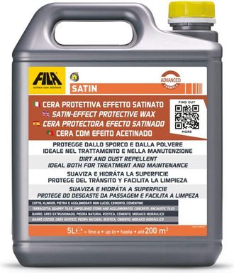 Fila Cera Protectora Satin Satin Para Pavimentos Interiores / 5 L / Cera