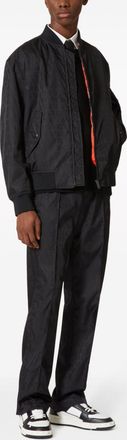 Valentino Mens Toile Iconographe Nylon Bomber - Black - Size EU 46 (Mens)