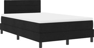 vidaXL Vidaxl - Cama Tipo Box Spring Con Colch&oacute;n Negro 120 X 200 Cm Tela