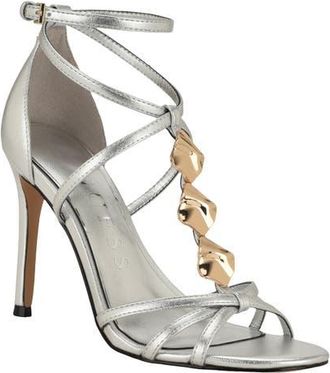 Guess Chaella Ankle Strap Sandal in Silver at Nordstrom, Size 5.5