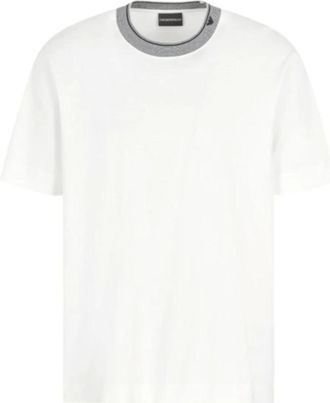 Emporio Armani Hombre, Camisetas, Blanco, Talla: M