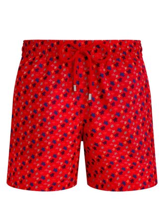 Vilebrequin Zwembroek met schildpadprint - Rood