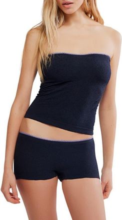 Free People Sweet Point Jacquard Tube Top in Black Combo at Nordstrom, Size X-Small