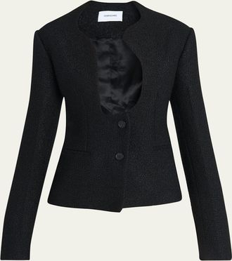 Ferragamo Two-Button Plunge Blazer
