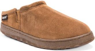 Muk Luks Matt Faux Shearling Lined Suede Slipper in Tan at Nordstrom, Size 12